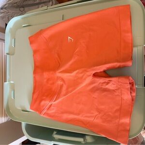 Orange Gymshark Spandex Shorts